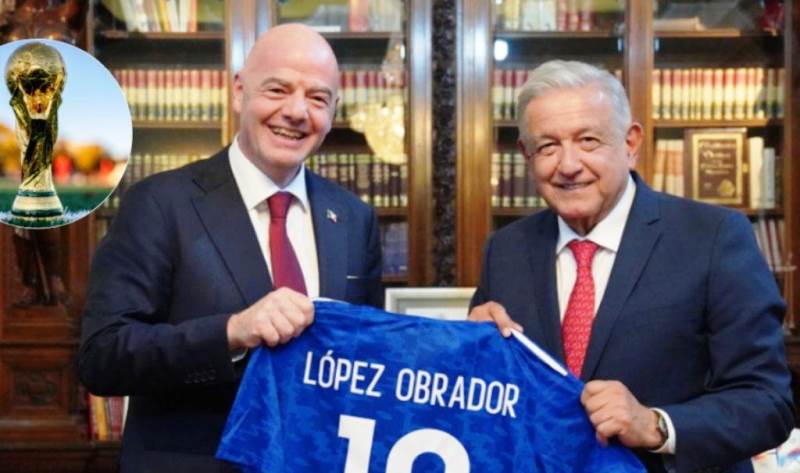 AMLO recibió a Gianni Infantino, presidente de la FIFA