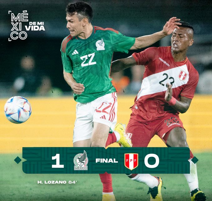 Angustiosamente México doblega 1-0 a Perú