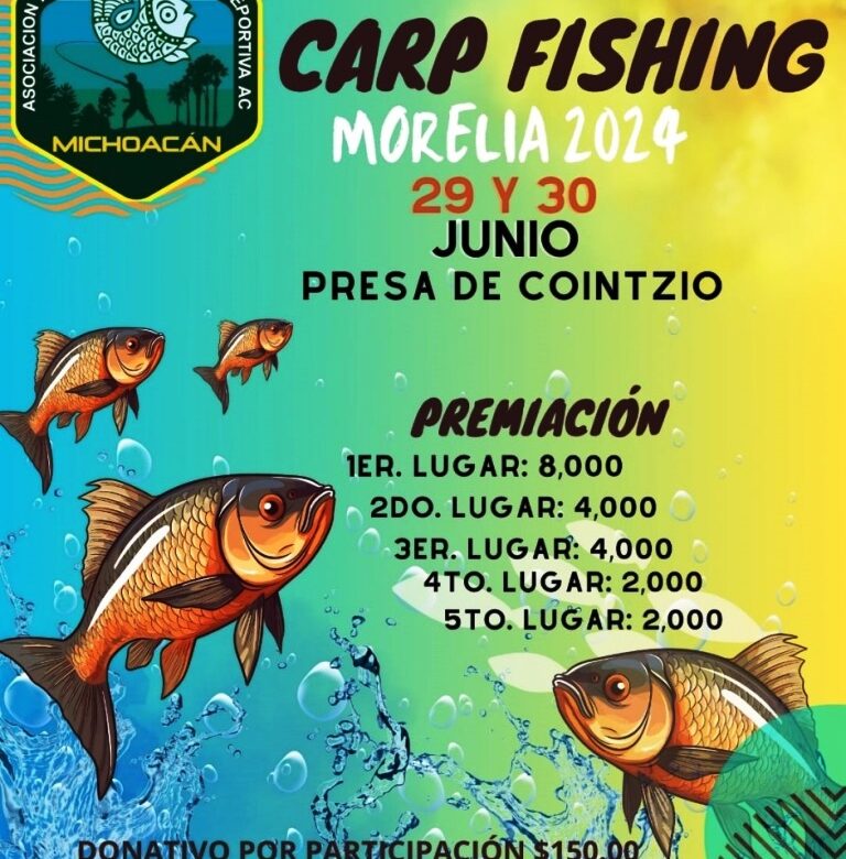 Invitan al Torneo de Pesca Deportiva en la presa de Cointzio