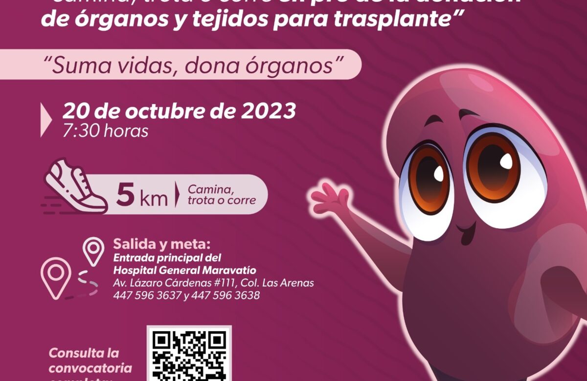 Anuncia tercera carrera atlética por la donación de órganos