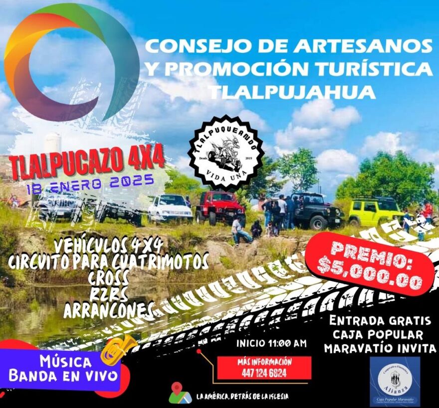 Carrera atlética, de vehículos 4×4 y ciclismo de montaña, en Tlalpujahua, durante enero y febrero