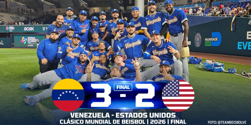 ¡Venezuela conquista por primera vez la corona del Clásico Mundial de Béisbol al vencer a Estados Unidos!