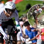 Isaac del Toro sufre dura caída en la tercera etapa y abandona la Itzulia 2026