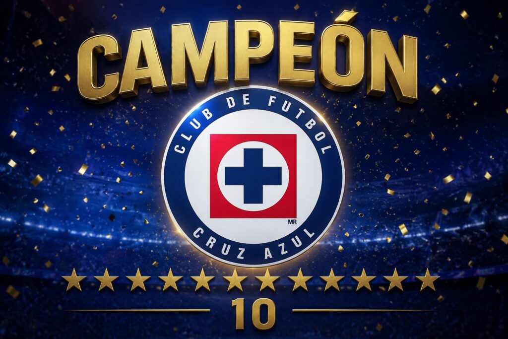 Cruz Azul logra su décima estrella del futbol mexicano al derrotar 2-1 a Pumas