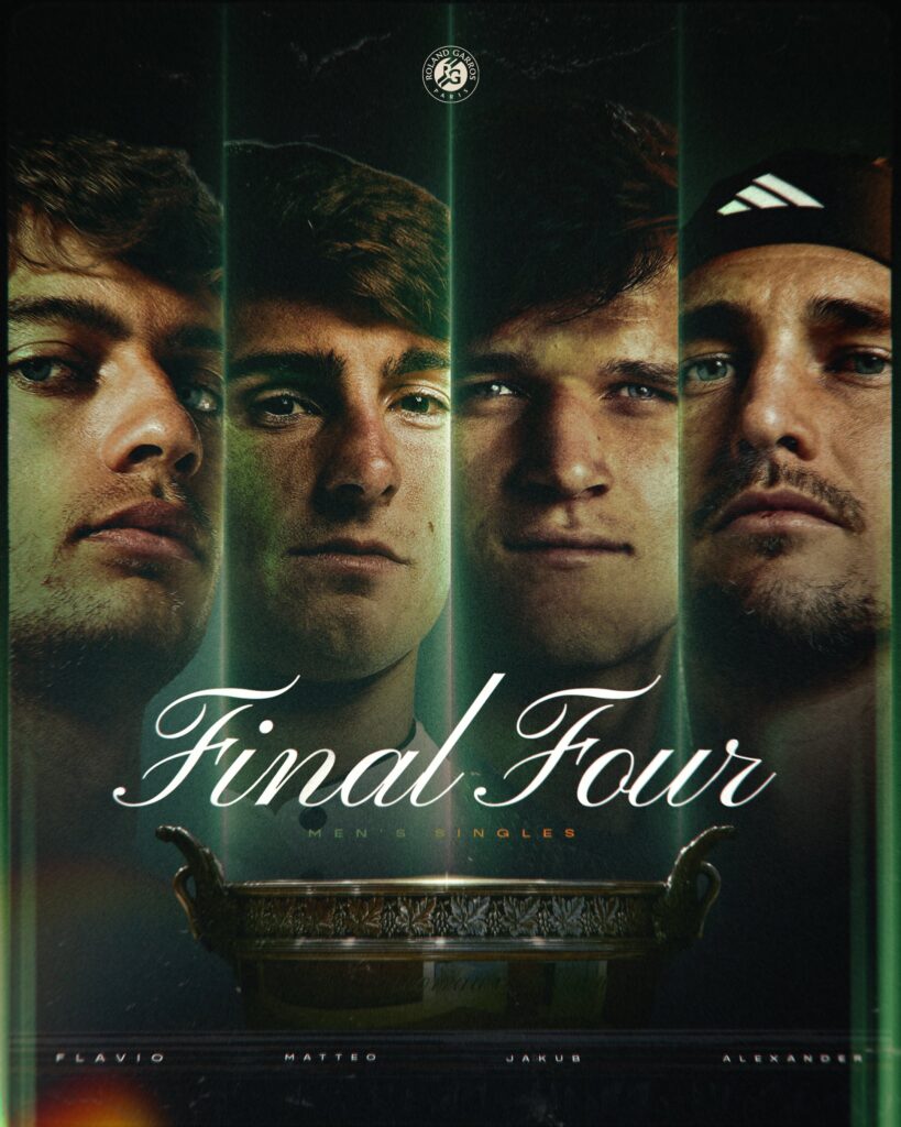 Definidas las semifinales varoniles en el Roland Garros 2026