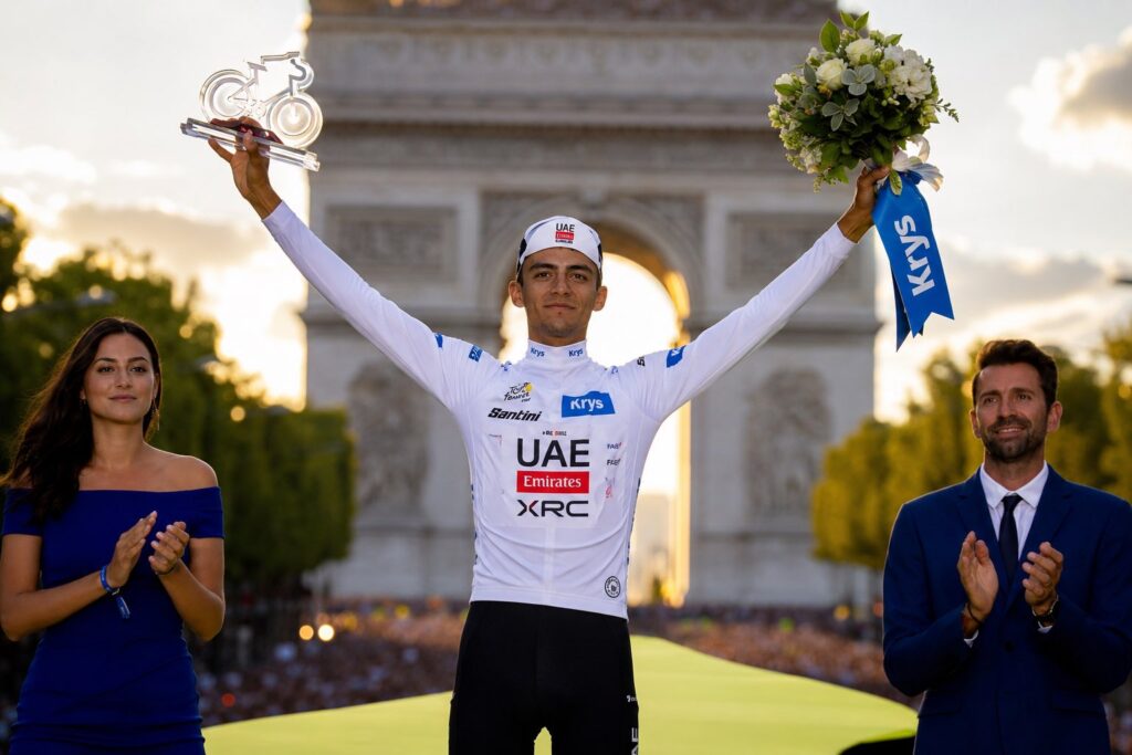 Isaac del Toro logró la más grande hazaña del ciclismo mexicano al subir al podio en el Tour de Francia; Pogacar conquistó su quinto título