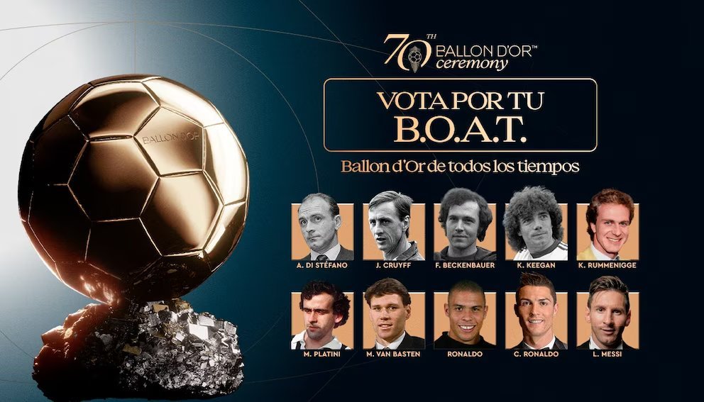 Así puedes votar por el Balón de Oro de Todos los Tiempos